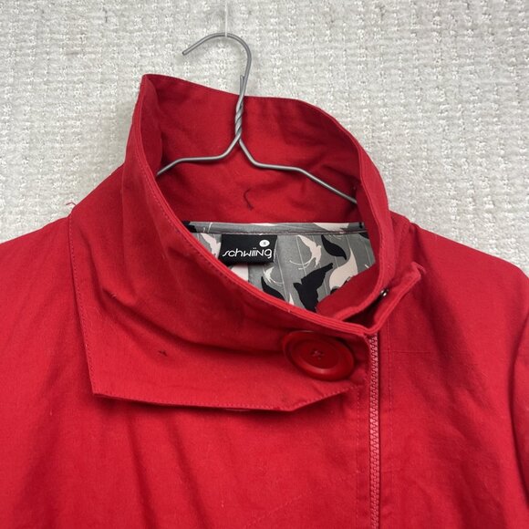 Y2K Schwiing Asymmetrical Caneva's Jacket Cherry Red Womens Sz S Boho Artsy - Picture 5 of 13